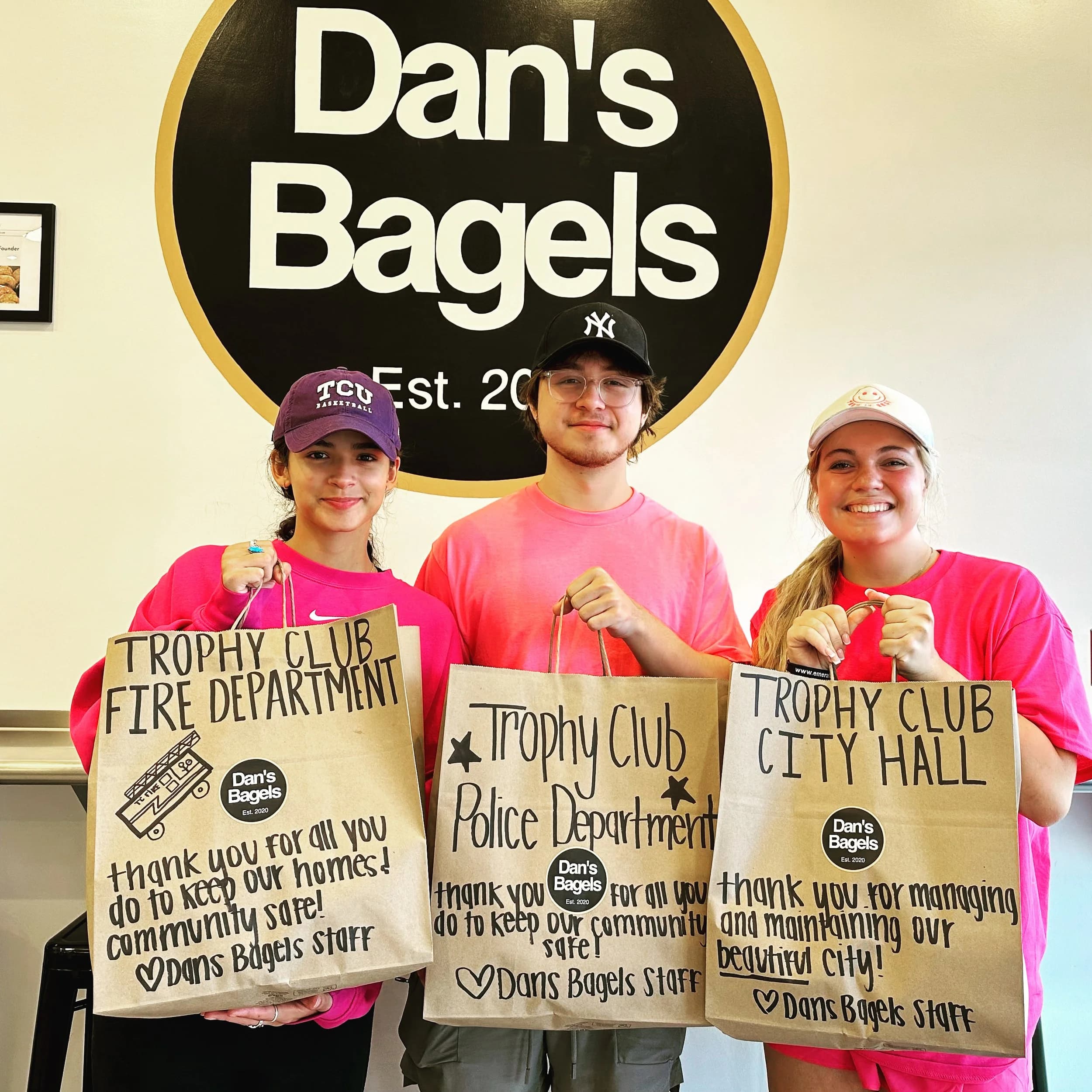 Dan's Bagels team during Trophy Club First Responder Appreciation